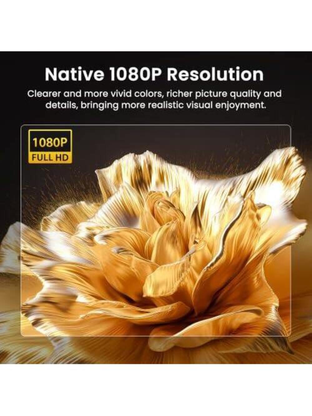 Native 1080P Outdoor Smart Projector - Portable Mini Projector - Picture 3 of 13